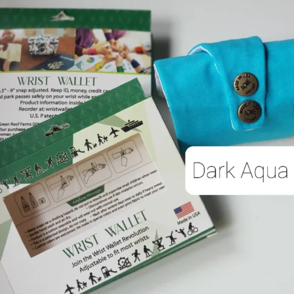 Dark Aqua Wrist Wallet AMB34