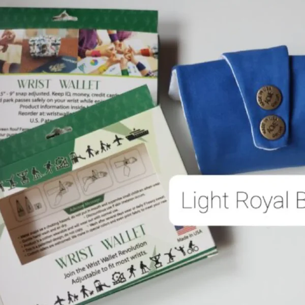 Light Royal Blue Adult Wrist Wallet AMB91