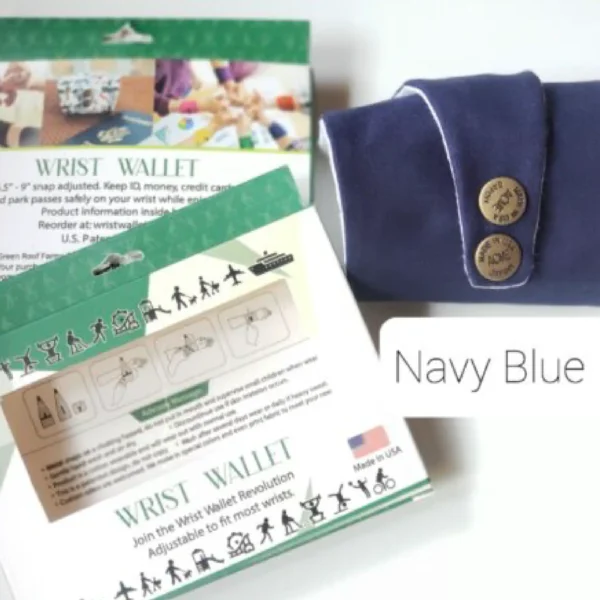 Navy Blue Adult Wrist Wallet AMB53