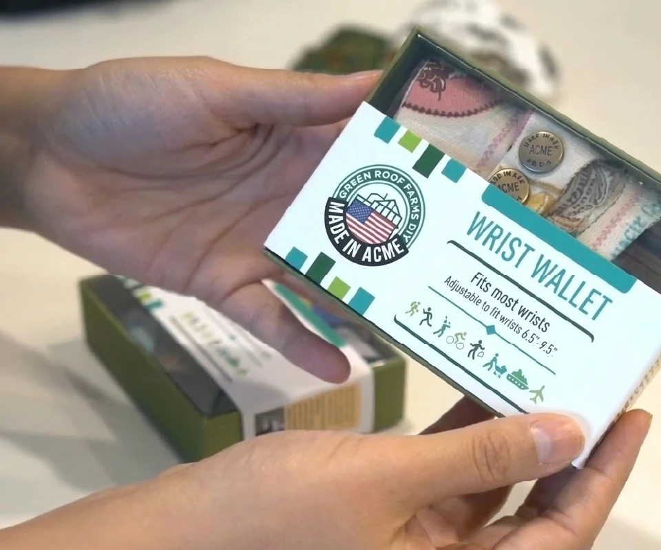 Wrist wallet product box