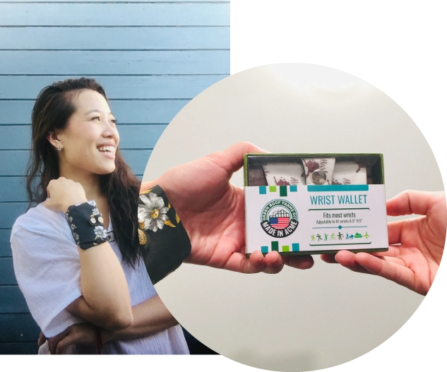 Handmade wrist wallet