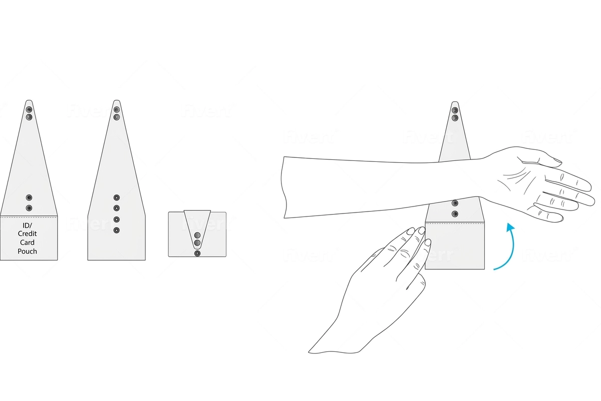 Place wallet under wrist