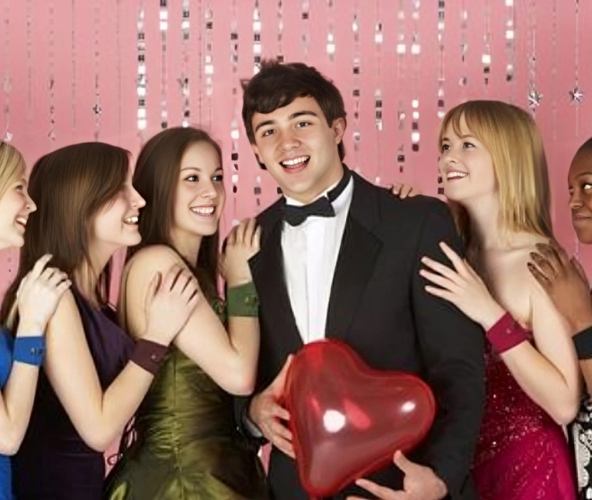 Group wearing colorful wristbands